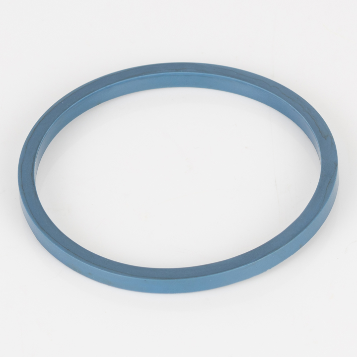 Steel-blue flat edge-trim gripper band ring on white